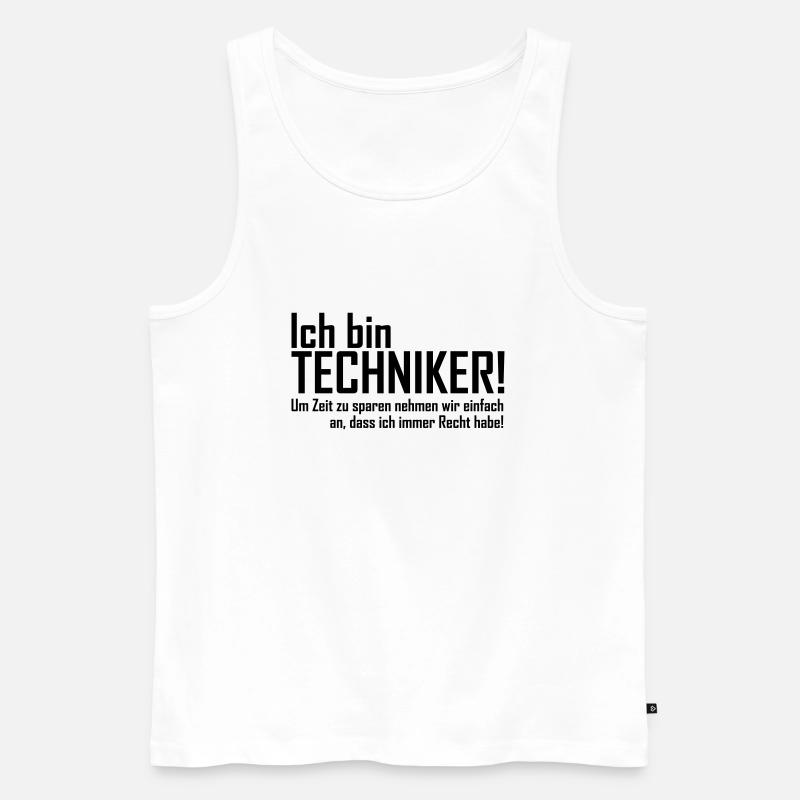 ich bin techniker - Männer Premium Bio Tank Top - Weiß