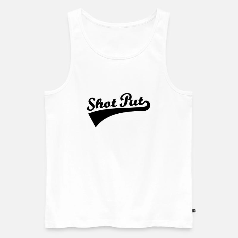 Kugelstoßen - Männer Premium Bio Tank Top - Weiß