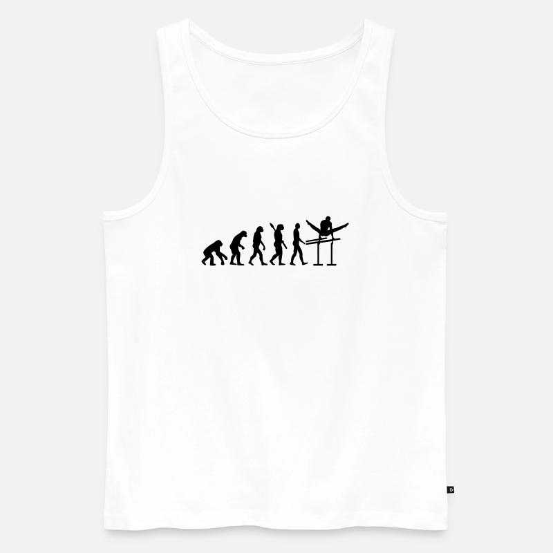 Evolution Gymnastics - Men's Premium Organic Tank Top - white