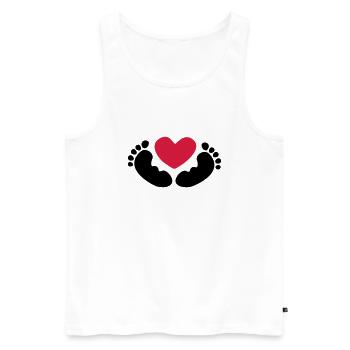 baby - Men's Premium Organic Tank Top - white - Front - AI Model Male 178 light (178cm)