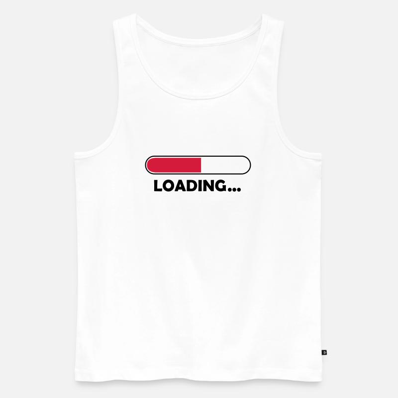 loading_002 - Männer Premium Bio Tank Top - Weiß