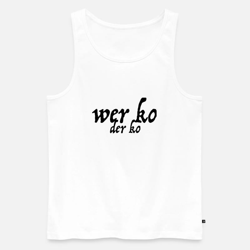 wer ko der ko - Männer Premium Bio Tank Top - Weiß