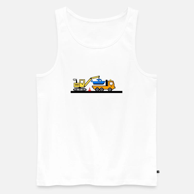 Bagger - Männer Premium Bio Tank Top - Weiß