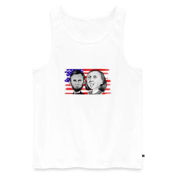 Franklin & Lincoln - Men's Premium Organic Tank Top - white - Front - AI Model Male 178 light (178cm)