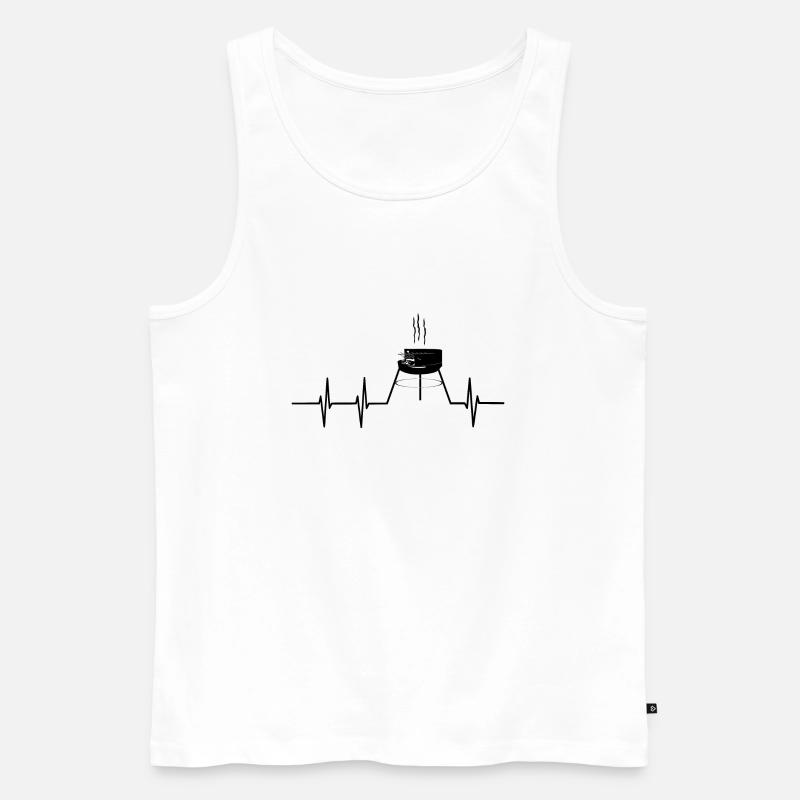 Grill Herzfrequenz - Männer Premium Bio Tank Top - Weiß