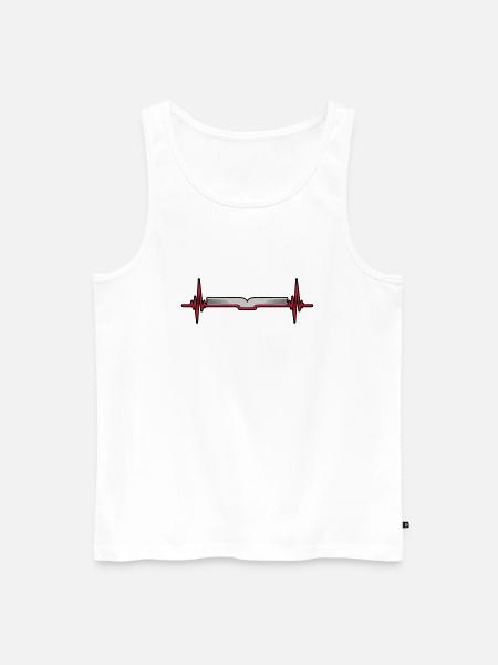 Pulse Rate Frequency Pages Book - Men's Premium Organic Tank Top - white
