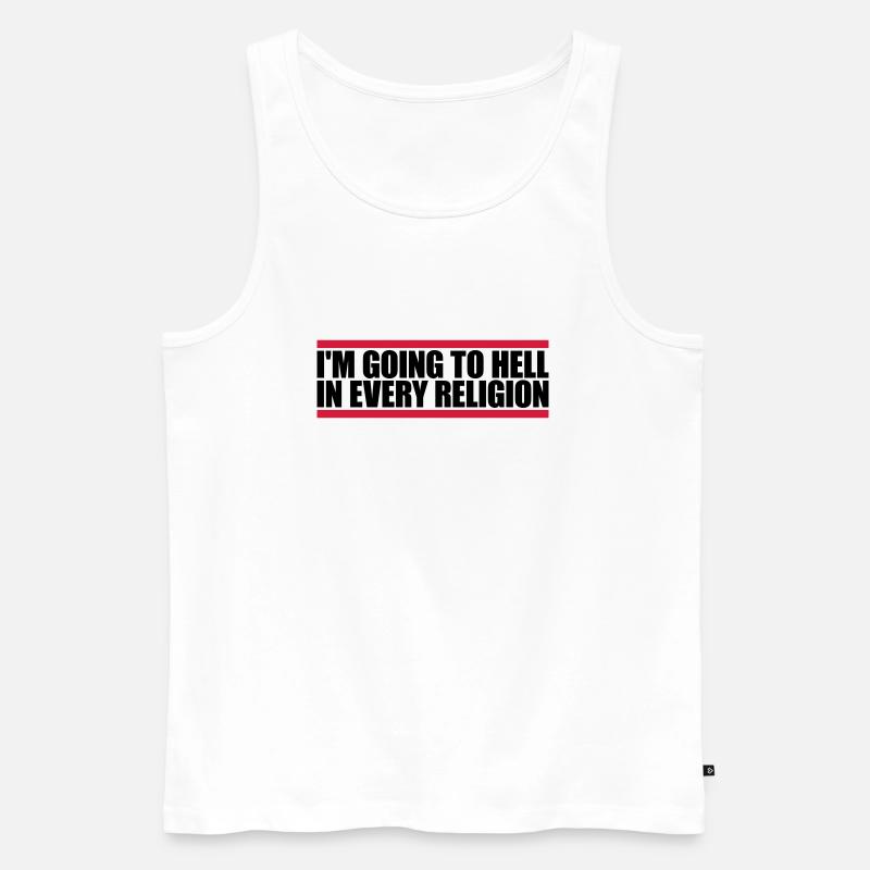 im going to hell - Männer Premium Bio Tank Top - Weiß