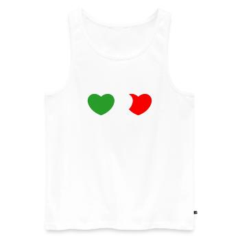 Italie coeur - Débardeur bio Premium Homme - blanc - Devant - Michal (187cm)