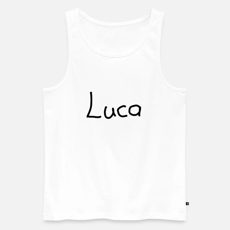 Luca - Männer Premium Bio Tank Top - Weiß