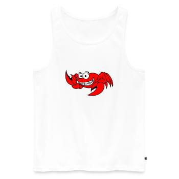 krebs - Männer Premium Bio Tank Top - Weiß - Vorne - Michal (187cm)