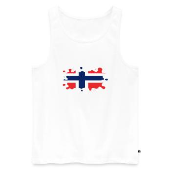 Norwegen Norwegen Flagge Skandinavien Norden Tor Viking - Männer Premium Bio Tank Top - Weiß - Vorne - AI Model Male 178 light (178cm)