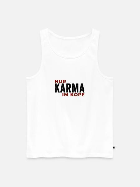 Karma im Kopf - Männer Premium Bio Tank Top - Weiß