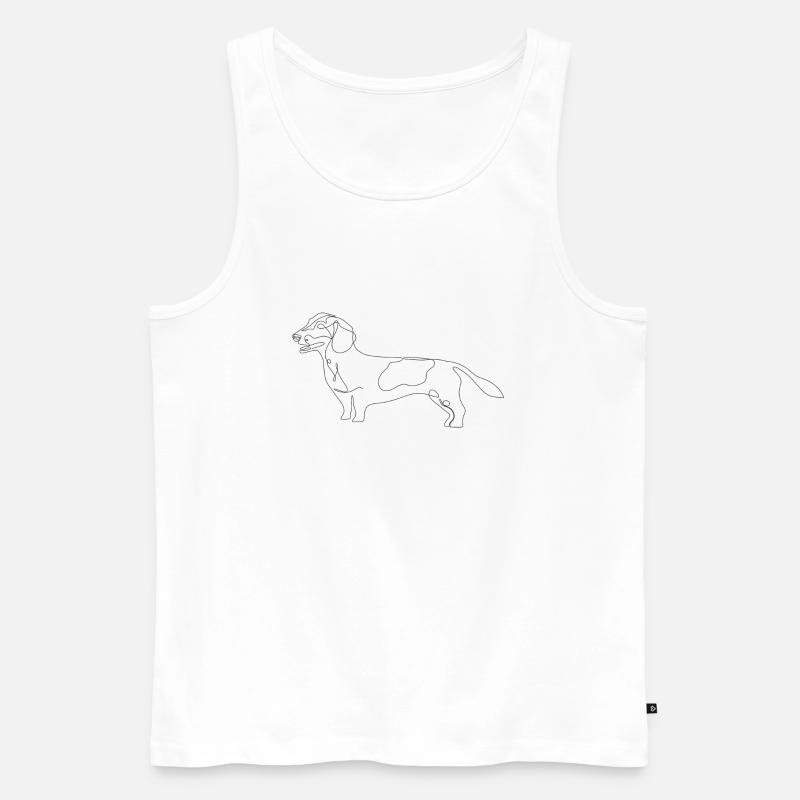 Dackel Moritz - Männer Premium Bio Tank Top - Weiß