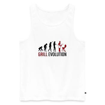 grill evolution - Männer Premium Bio Tank Top - Weiß - Vorne - AI Model Male 178 light (178cm)