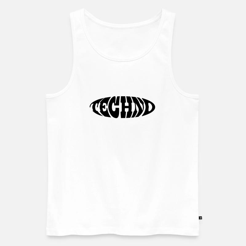 Techno Spruch Geschenk - Männer Premium Bio Tank Top - Weiß