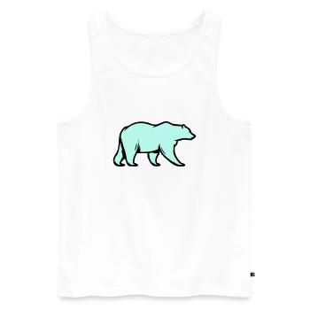 Polar bear - Men's Premium Organic Tank Top - white - Front - AI Model Male 178 light (178cm)