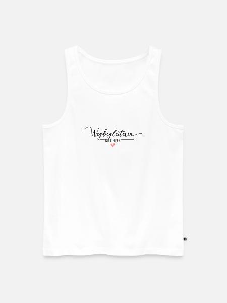 Wegbegleiterin mit Herz - Männer Premium Bio Tank Top - Weiß