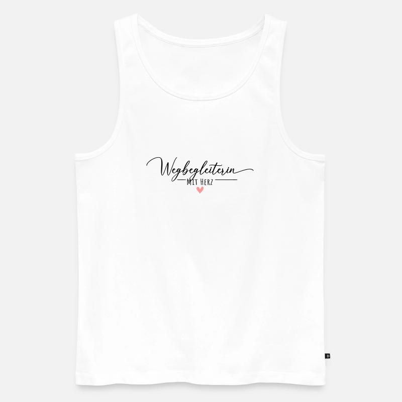 Wegbegleiterin mit Herz - Männer Premium Bio Tank Top - Weiß