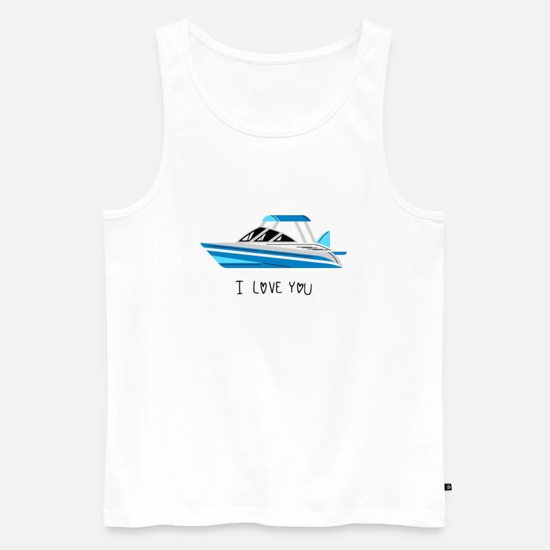 Motorboot Sportboot - Männer Premium Bio Tank Top - Weiß