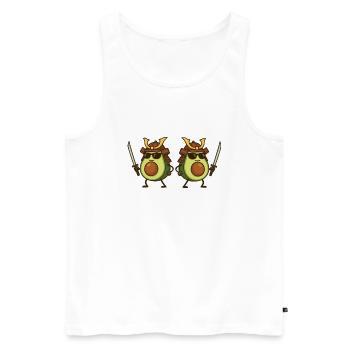 Avocat Samouraï 2 - Débardeur bio Premium Homme - blanc - Devant - Michal (187cm)