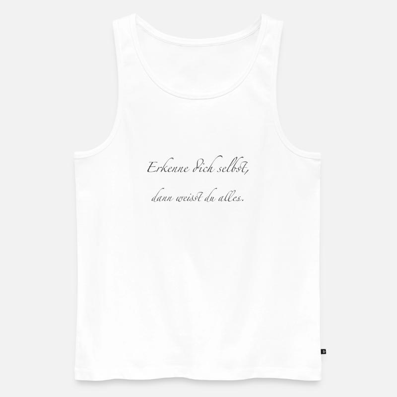 erkenne dich selbst - Männer Premium Bio Tank Top - Weiß