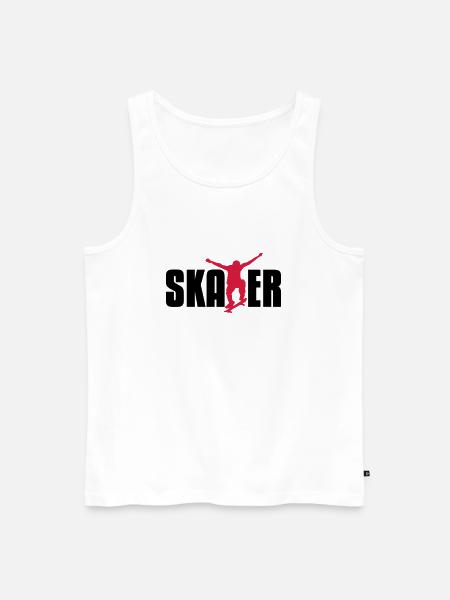 skater - Men's Premium Organic Tank Top - white