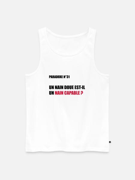 PARADOXE nain - Débardeur bio Premium Homme - blanc