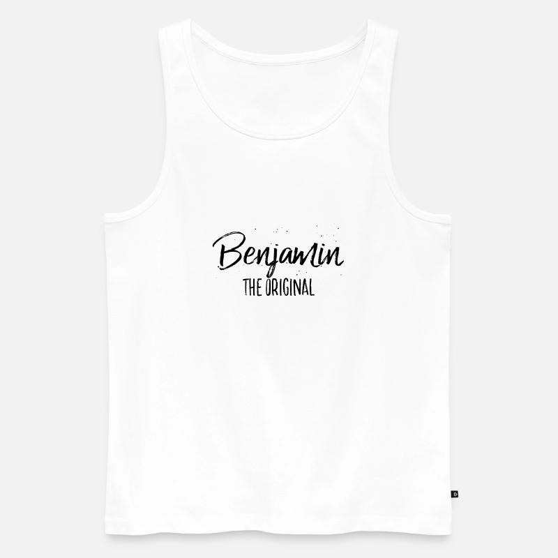 Benjamin - Männer Premium Bio Tank Top - Weiß