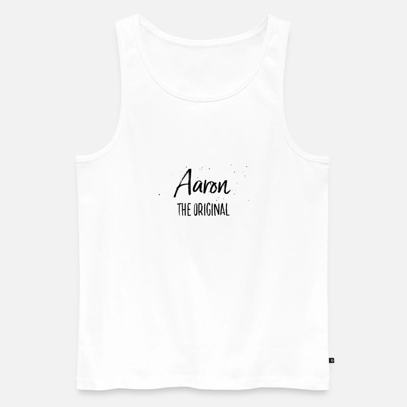 Aaron - Männer Premium Bio Tank Top - Weiß