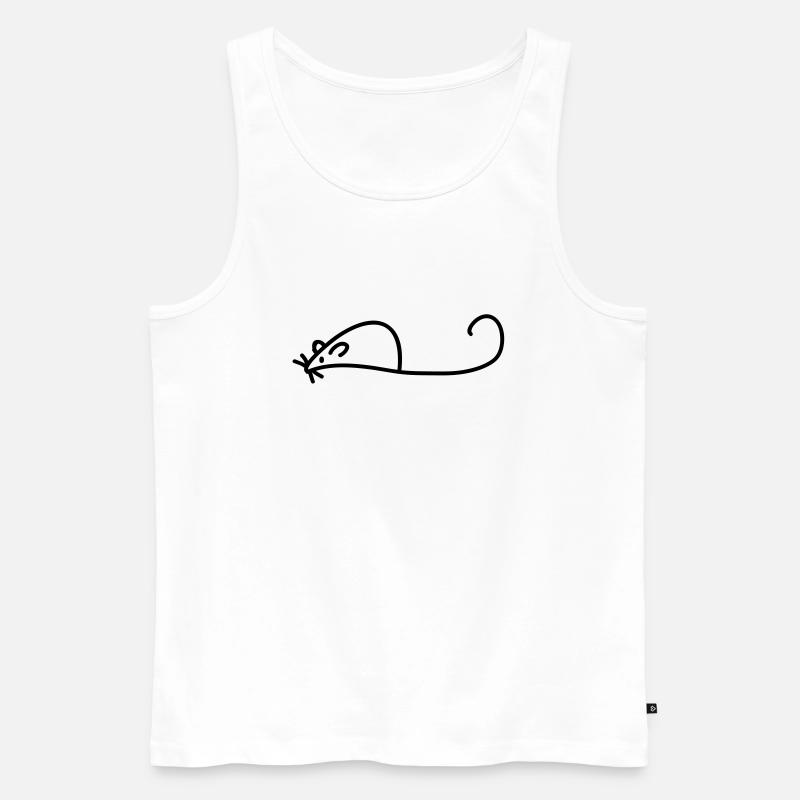 Maus - Männer Premium Bio Tank Top - Weiß