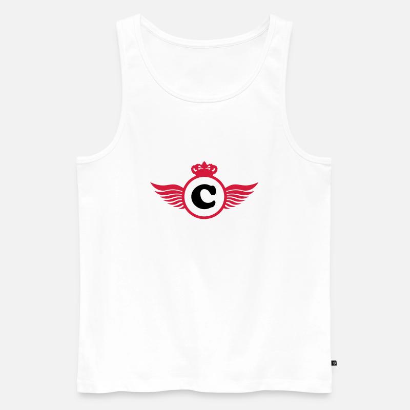 C Design - Männer Premium Bio Tank Top - Weiß