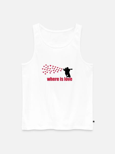 where is love - Männer Premium Bio Tank Top - Weiß