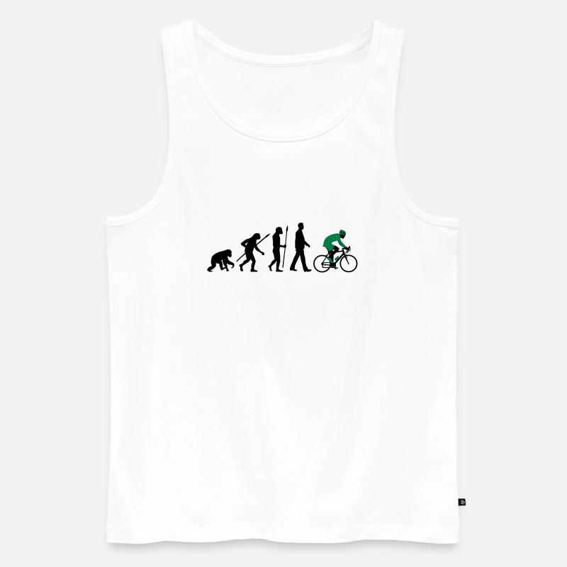 evolution_radfahrer_052012_d_2c - Männer Premium Bio Tank Top - Weiß