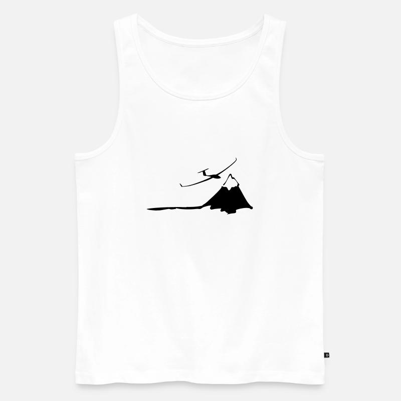 segelflugzeug - Männer Premium Bio Tank Top - Weiß