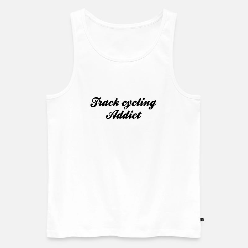 track cycling addict - Männer Premium Bio Tank Top - Weiß