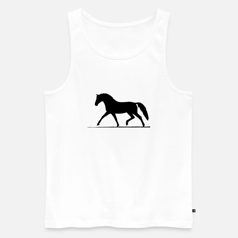 Pferd - Männer Premium Bio Tank Top - Weiß