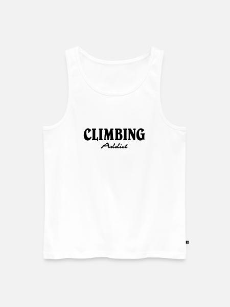 Climbing Addict - Débardeur bio Premium Homme - blanc