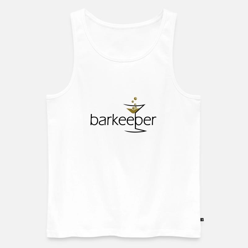 Barkeeper (e, 2c) - Männer Premium Bio Tank Top - Weiß