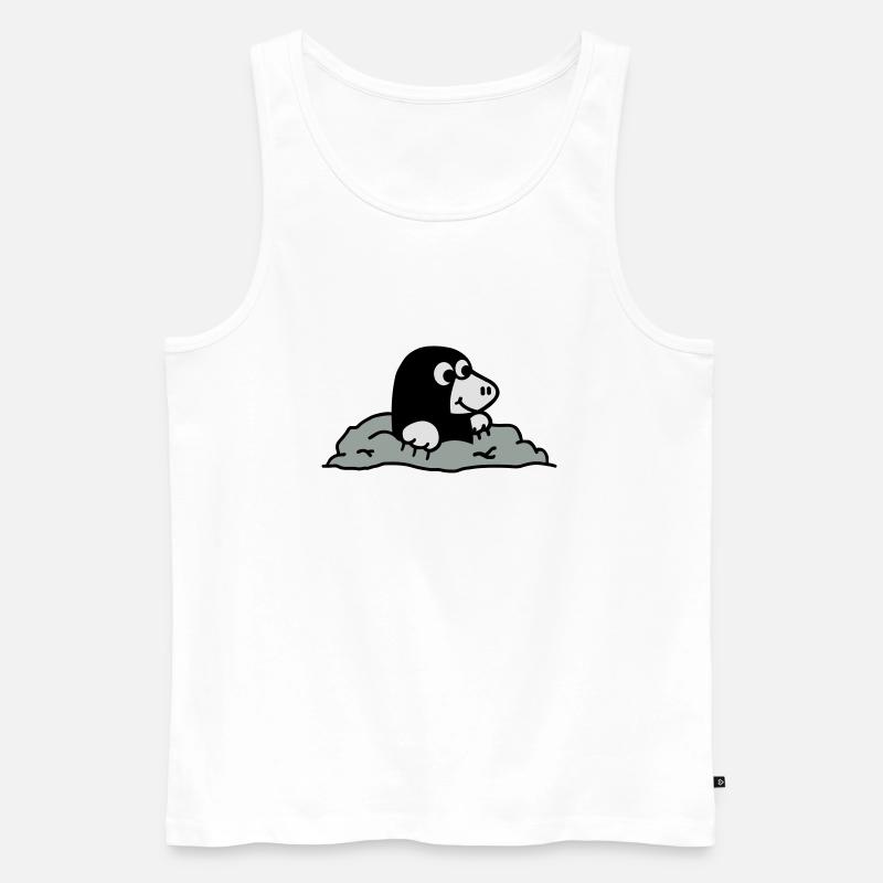 Maulwurf - Männer Premium Bio Tank Top - Weiß