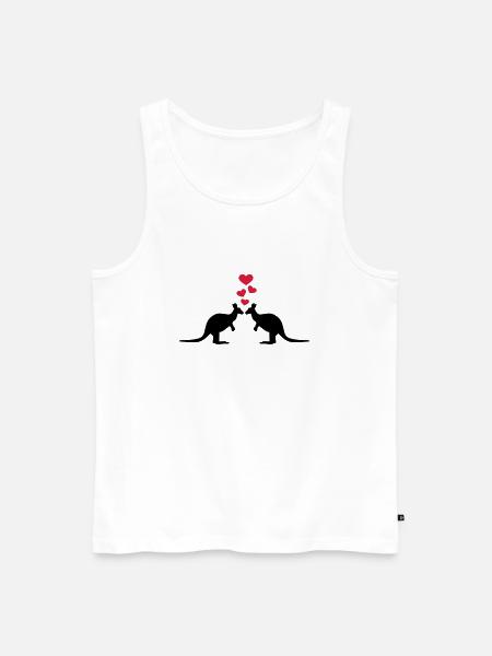 Kangaroo - Men's Premium Organic Tank Top - white