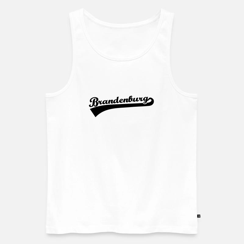 Brandenburg - Männer Premium Bio Tank Top - Weiß