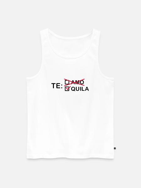 te_amo_quila_2_f2 - Männer Premium Bio Tank Top - Weiß