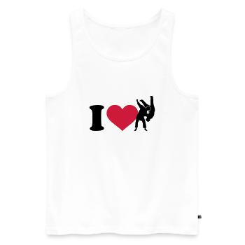 Judo - Männer Premium Bio Tank Top - Weiß - Vorne - Michal (187cm)