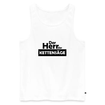 Der Herr der kettensäge - Männer Premium Bio Tank Top - Weiß - Vorne - Michal (187cm)
