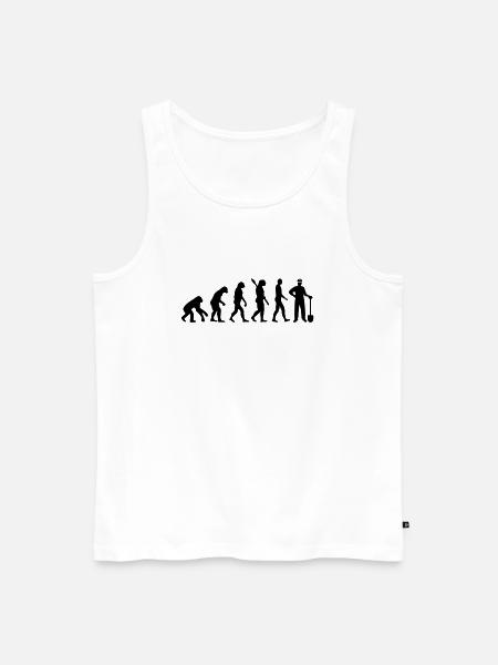 Construction worker - Men's Premium Organic Tank Top - white