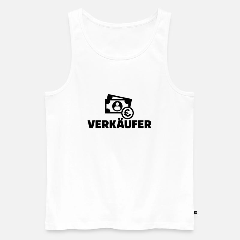 Verkäufer - Männer Premium Bio Tank Top - Weiß