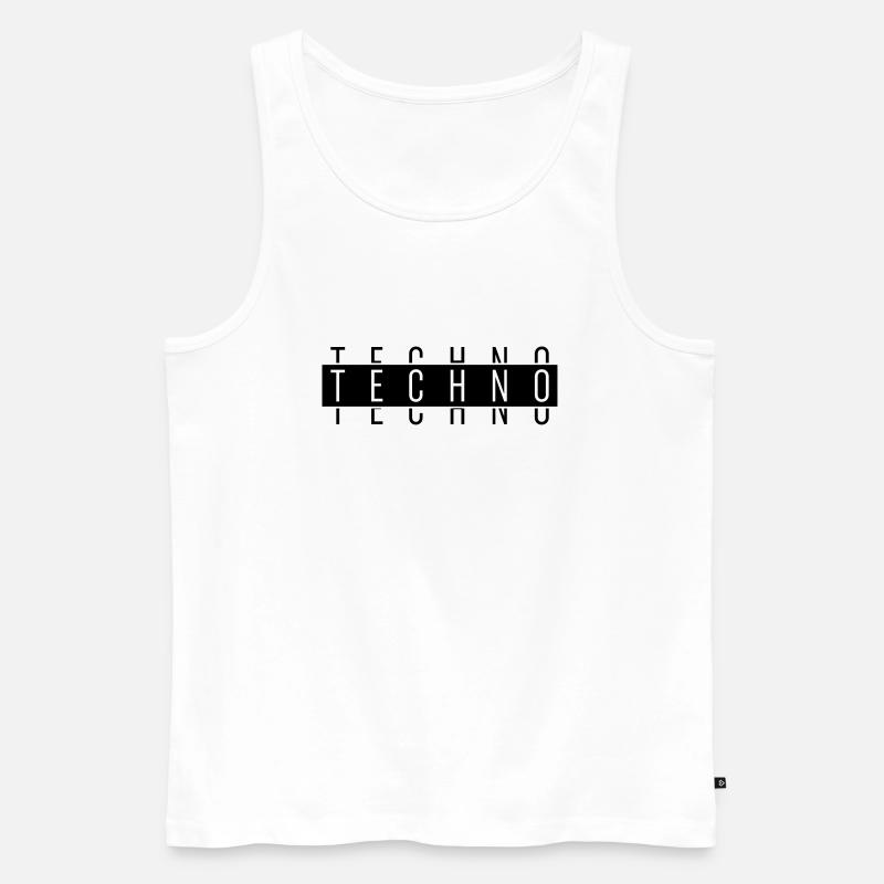 TECHNO TECHNO TECHNO - Débardeur bio Premium Homme - blanc