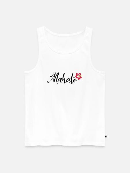 Mahalo - Men's Premium Organic Tank Top - white