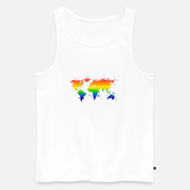 A pride World - Männer Premium Bio Tank Top - Weiß