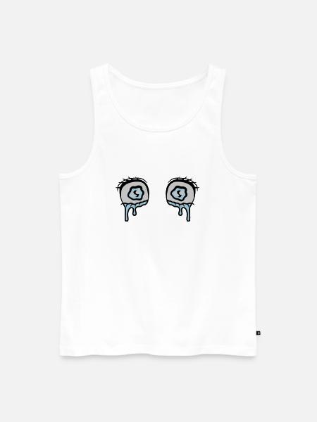 Comic Eyes Tears Sad - Men's Premium Organic Tank Top - white